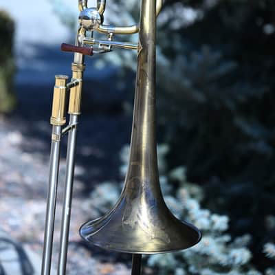 BAC Plaza Custom Trombone - Custom Engraving and Antique Lacquer image 2