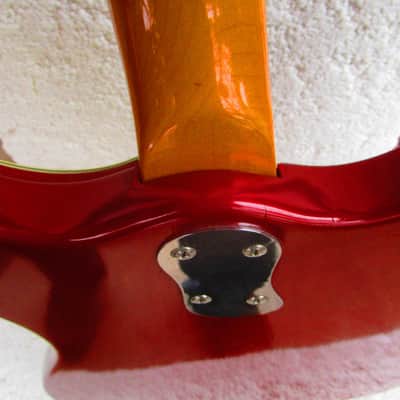 Mosrite The Ventures Bass Guitar, 1964, Candy Apple Red, Case image 15