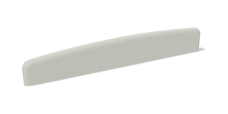 Center Line Non-Compensated Bone Saddle – 72.3 mm x 11 mm x 3.2 mm - 12 Inch Radius image 1