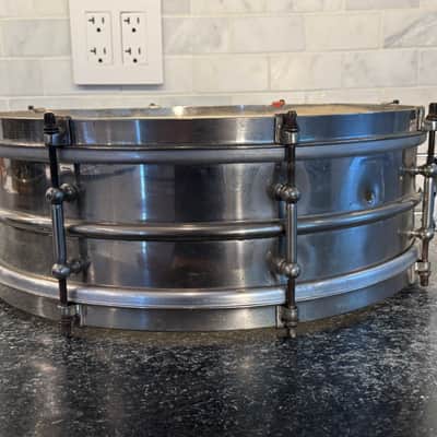 1920s Ludwig 4"x15" "Nickel Over Brass" Tube Lug Snare Drum - Black Beauty Style 1920s image 1