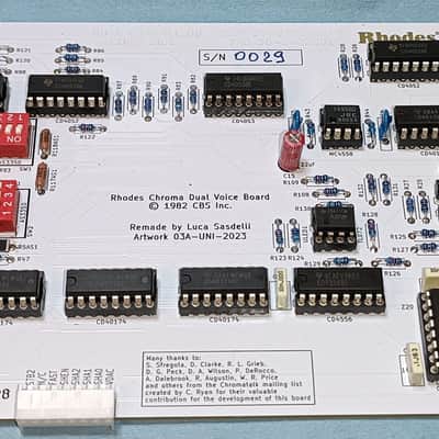 Rhodes Chroma DVB 03F 2026 improved Dual Voice Board