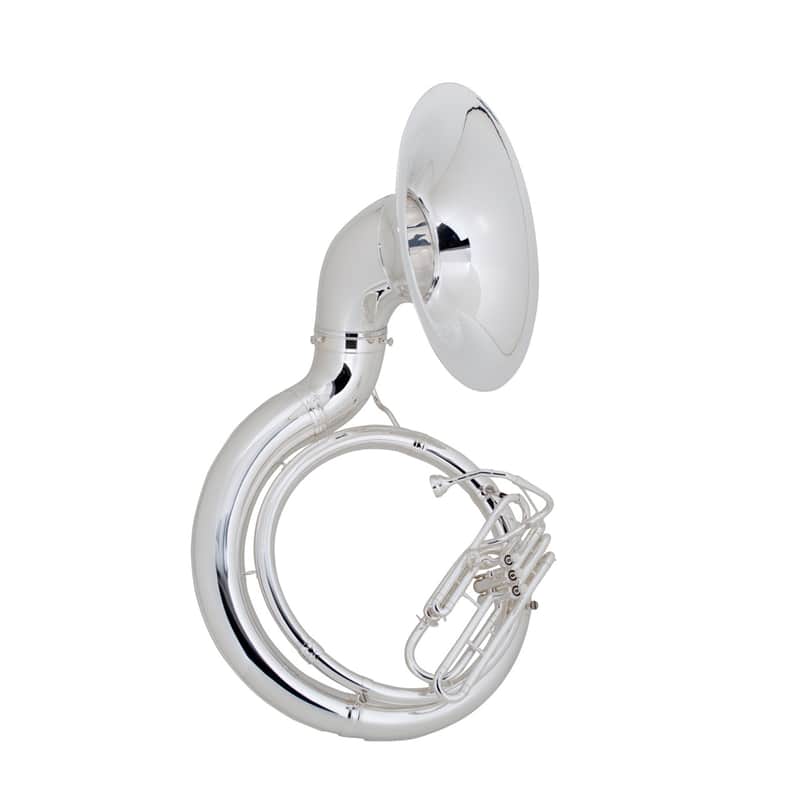 King 2350WSP BBb Sousaphone with ABS Case Silver Plated image 1