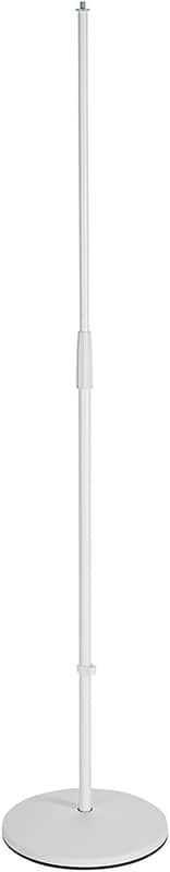 K&M König & Meyer 26010.500.76 - Microphone Stand - Round Base Adjustable Height - Professional Grade - German Made - White image 1