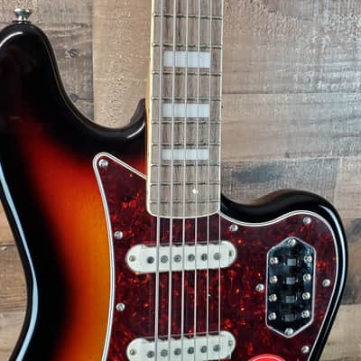 Squier Classic Vibe Bass VI Guitar, 3-tone Sunburst #629 image 4
