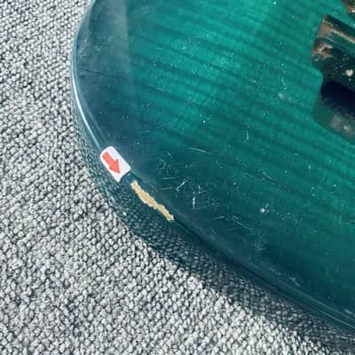 Green Burst HSH Guitar Basswood Body with Tiger Maple Top image 12