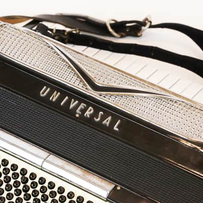 1950s Universal Electric Accordion Rare Stereo Model Vintage with Original Case Made in Italy image 16