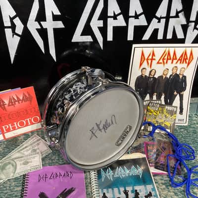 Rick Allen's Def Leppard, Hart Dynamics 8" Trigger Pad Hammered Chrome (RA #2069) 2000s, AUTOGRAPHED!! image 1