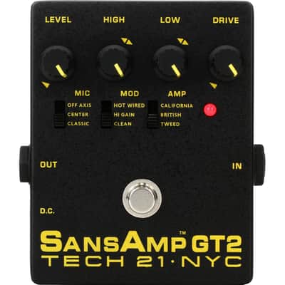 Tech 21 SansAmp GT2 Tube Amp Emulator Pedal image 1