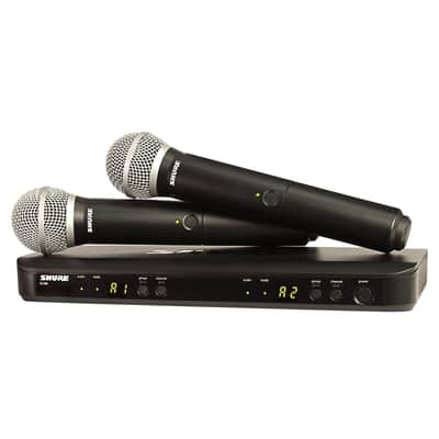 Shure BLX288/PG58 Wireless Dual Microphone System w PG58 Transmitters H11 Band image 2