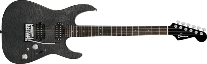 Charvel Pro-Mod Plus DK24 HH 2PT EB QM Ebony FB Midnight Ocean with Bag image 1