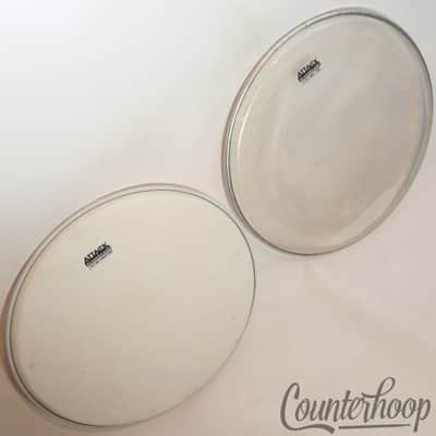 *Attack Drumheads 14" Snare/Tom Drum Heads 1Ply No Overtone+2Ply Med.Thin USA* image 1