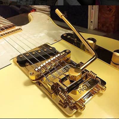 Stetsbar Tremolo Pro II gold Tremolo Fits Fender and other Telecasters Bolt-On No mods needed image 1