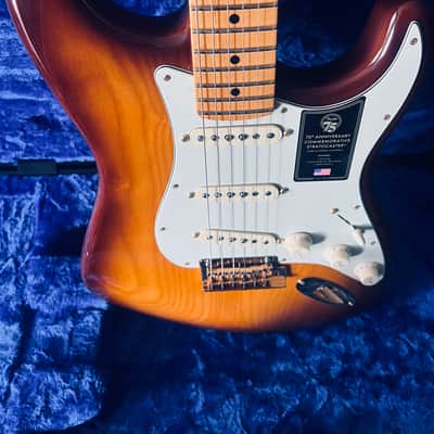 Fender 75th Anniversary Commemorative Stratocaster 2021 - 2-Color Bourbon Burst image 16