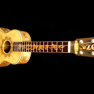 Blueberry Handmade Ukulele Floral Motif image 7