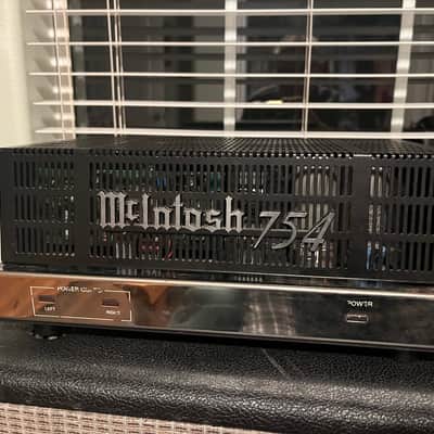 McIntosh MC754 100-Watt Stereo Solid State Power Amplifier 1988 - 1992 - Black image 1