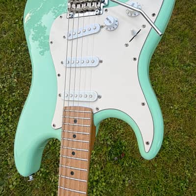JET js300 seafoam green lefthand lefty strat js-300 image 12