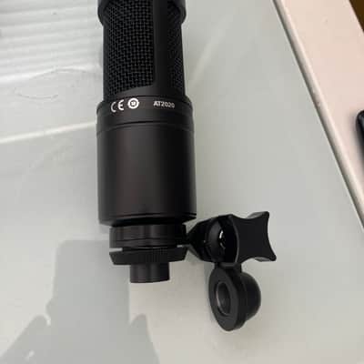 Audio-Technica AT2020 Large Diaphragm Cardioid Condenser Microphone 2010s - Black image 2