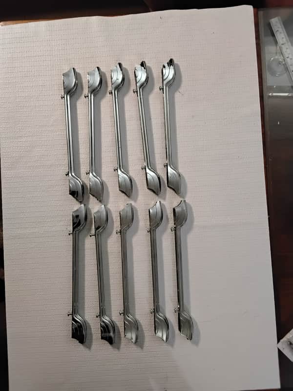 Premier Bass Drum Lugs Art Deco Style Pre 1969. - 10 In Total..Chrome..Worldwide Shipping image 1