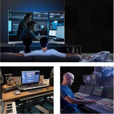 54 Pack Sound Proof Foam Panels |12"×12"×1" Quick-Recovery Soundproof Wall Panels | High Density Sound Dampening Panels for Home Studio |With Adhesive Stickers 270PCS image 5