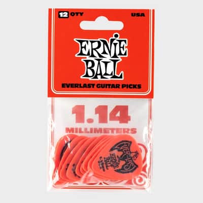 1.14mm Red Everlast Picks 12-Pack Non-Slip Textured Delrin, world standard shape / specifications image 2