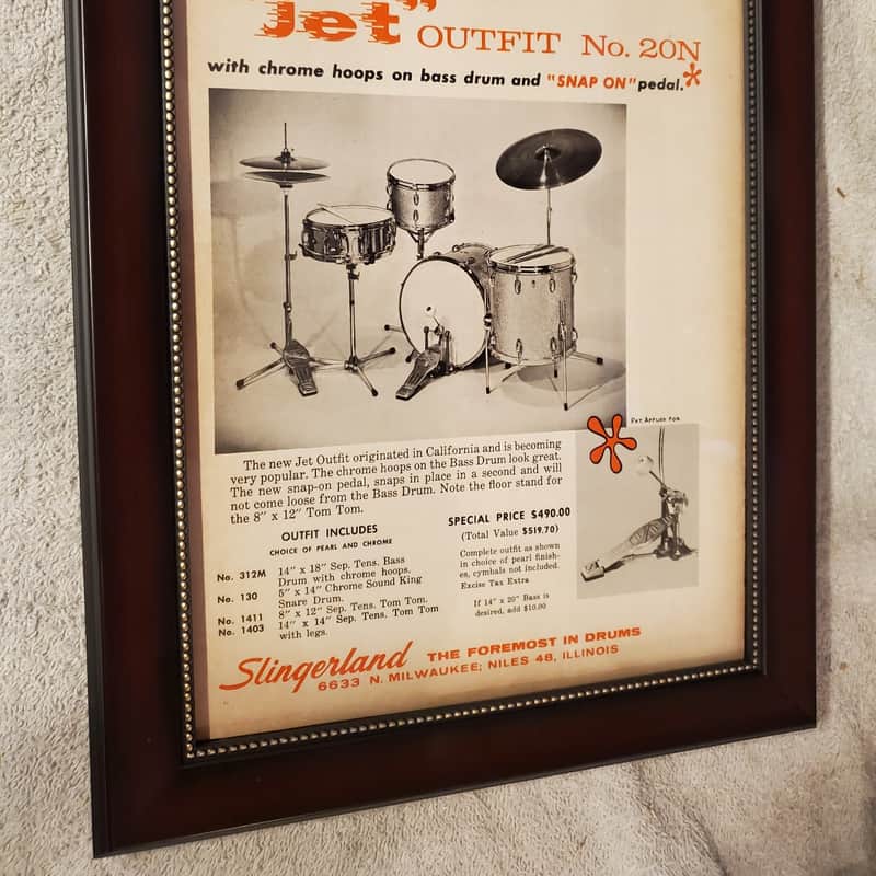 1966 Slingerland Jet Outfit # 20 Original
