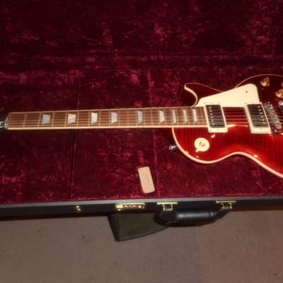 Gibson Les Paul Custom Shop Case Mint New Black/Genuine burgandy velour image 10
