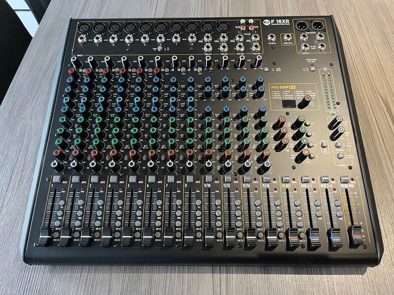 RCF F 16XR 16-Channel USB Mixer with DSP Effects 2020s - Black image 1
