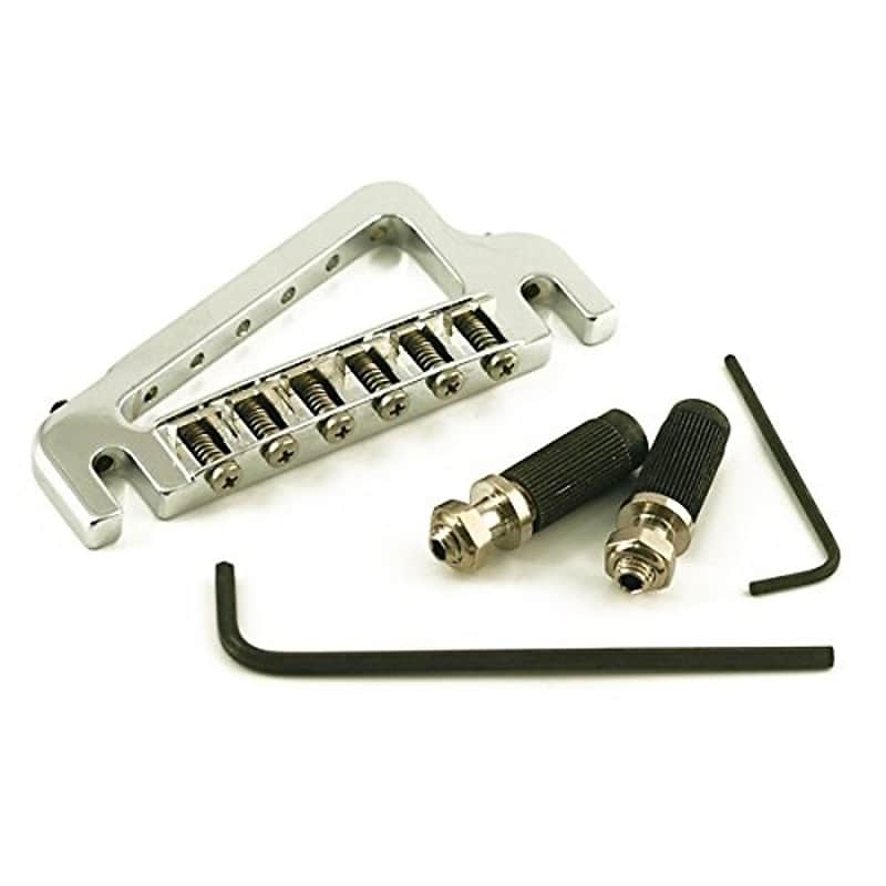 Hipshot 43100C Baby Grand 6-String Fixed Gibson Electric Guitar Bridge - CHROME image 1