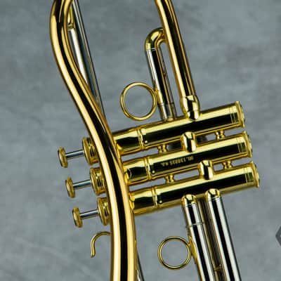 Carol Brass CTR-5280L-GLT (Euro) Bb trumpet, clear lacquer image 4