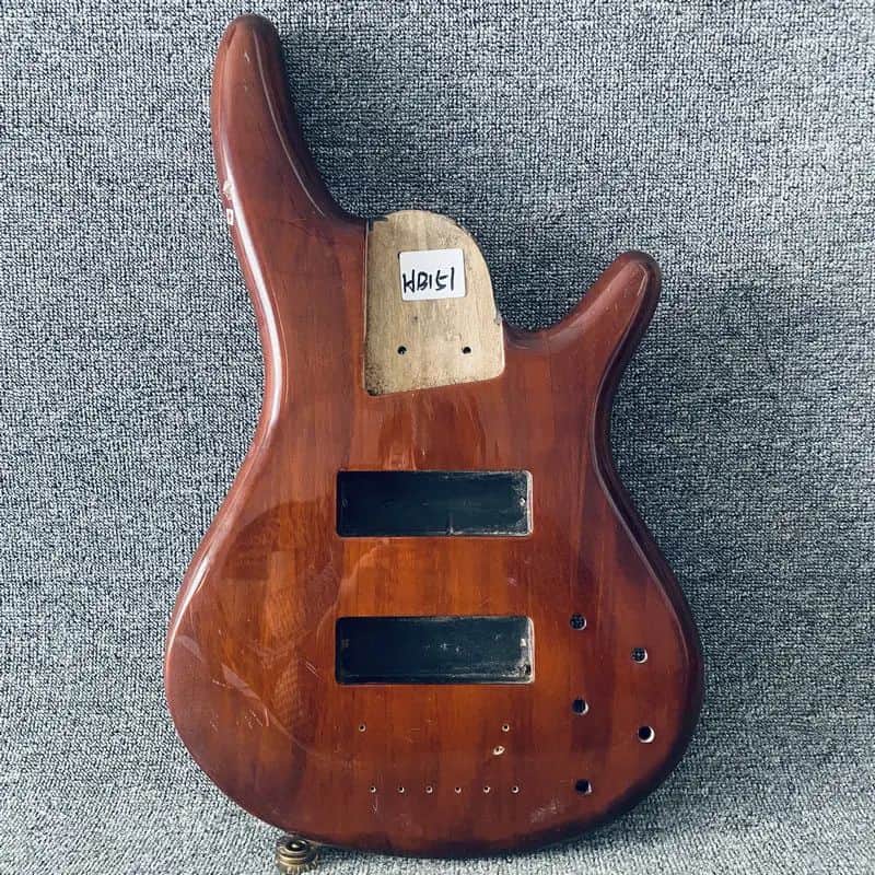 Brown 5 String Bass Basswood Body DIY Project image 1