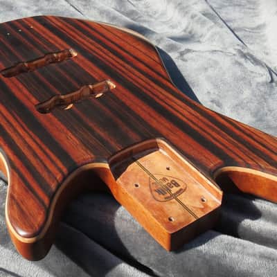 Babik Custom Jazzbass style Body, Macassar Ebony on Mahogany, light weight 2023 - Satin image 6