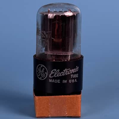 1954 General Electric 6SN7GT Vintage Grey Plated vacuum tube! Tests Good! T588 image 1
