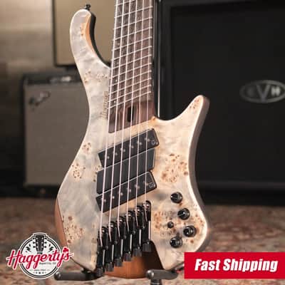 Ibanez EHB1506MS 6-String Electric Bass - Black Ice Flat with Gig Bag - Floor Model image 1