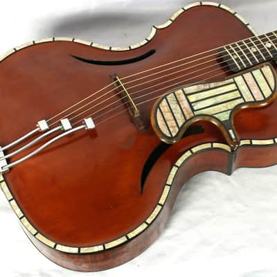 Wilkanowski Airway Arch Top Hollow Body Guitar w/HSC Serial # 2 1930's Sunburst image 6