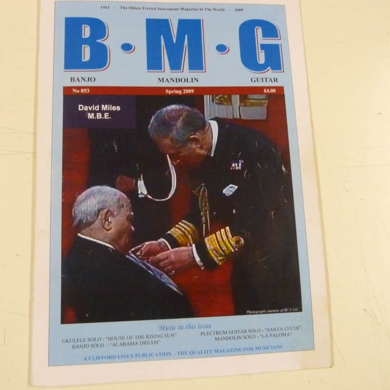 magazine B-M-G Banjo Mandolin Guitar, Spring 2009, David Miles M.B.E. image 1