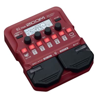 Zoom B1 FOUR Bass Multi-effects Processor with Zoom AD-16 Power Supply, 1/4" TRS Cable and StreamEye Cans50 Professional Studio Headphones image 4