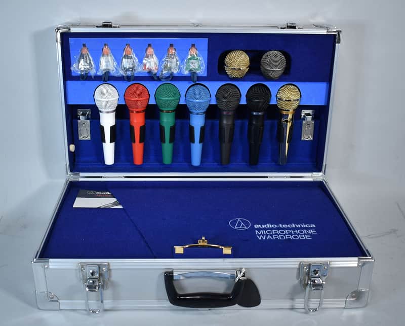 1980s Audio-Technica ATM41 "The Microphone Wardrobe" Colored Microphone Set image 1
