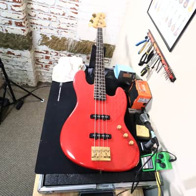 1980s Schecter USA Bass Guitar Red Dallas Era American Made image 17