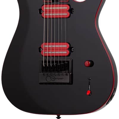 Schecter Sunset-7 Red Dawn ET (2025) - Gloss Black image 1