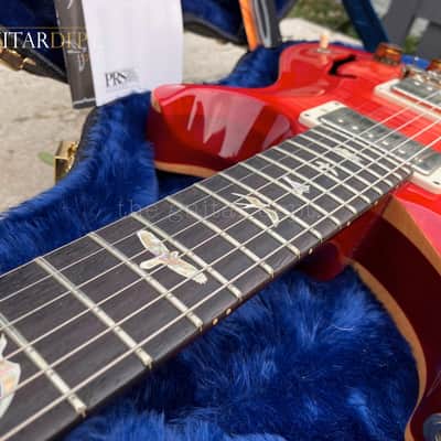 ♚PRISTINE♚2017 PRS McCarty Hollowbody II ♚ PIEZO ♚ BLOOD ORANGE 'AAA' FLAME ♚ 5.7 LBS ♚ +Artist Case ! image 7