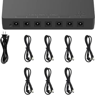Guitar Pedal Power Supply 7 DC Output for 9V Effect Pedal Board with 2 AC Outlets for Charging Speaker, Musical Instruments image 3