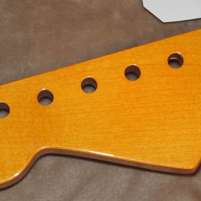 WD Music SNVSVPF Lic. Fender Pau Ferro Stratocaster Neck Vintage Amber Gloss Poly Soft V Profile #2 image 9