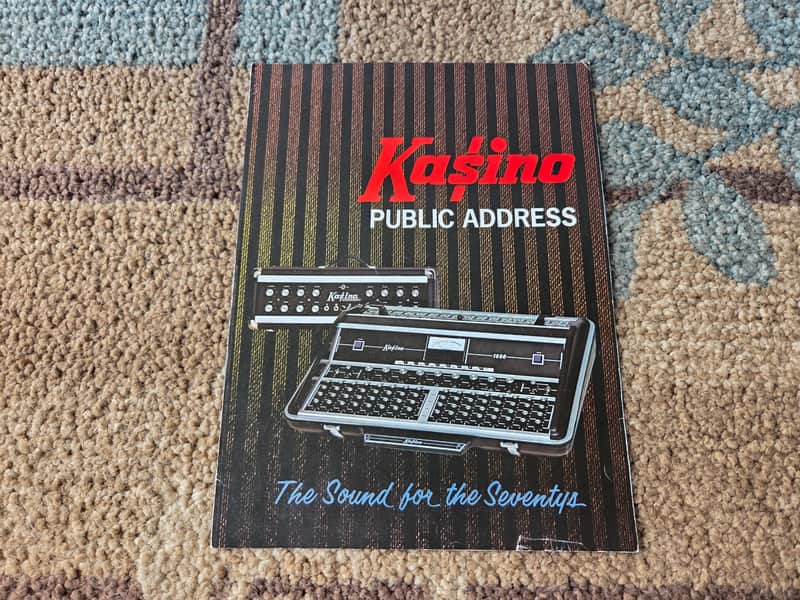 Vintage 1971 Kasino Public Address PA System Catalog! Original Case Candy, Paperwork! image 1