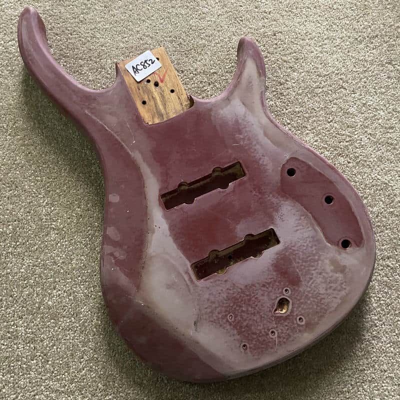 Red DIY Bass Guitar Basswood Body image 1