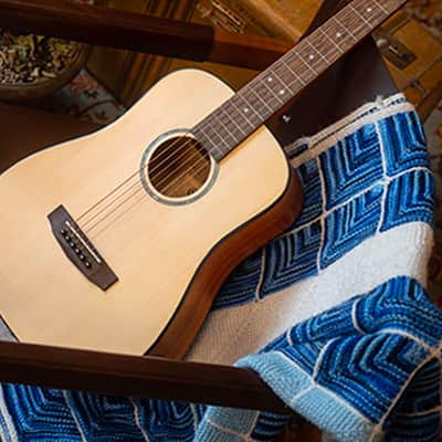 Cort ADMINIOP Standard Series Dreadnought 3/4 Size Mahogany Neck 6-String Acoustic Guitar w/Gig Bag image 11