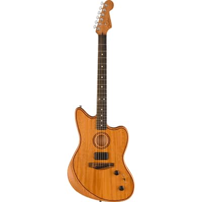 Fender American Acoustasonic Jazzmaster All-Mahogany EB Natural - Acoustic Guitar image 1