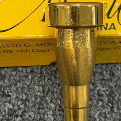 Monette Prana B14S6 Medium Deep Cup 24k Gold Plated Trumpet Mouthpiece image 4