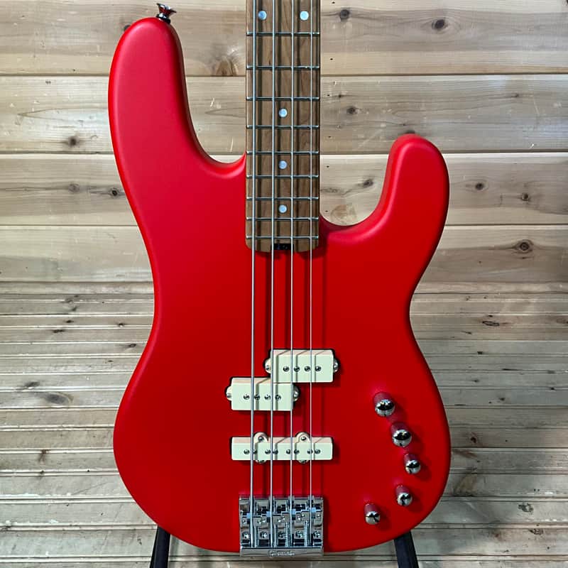 Charvel Pro-Mod San Dimas PJ IV MAH Electric Bass - Satin Ferrari Red image 1