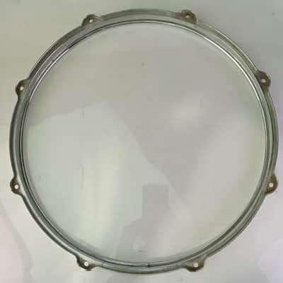 Boosey&Hawkes Ajax 14" Die-Cast Floor Tom/Snare Drum 8Lug Batter Rim/Hoop Chrome image 7