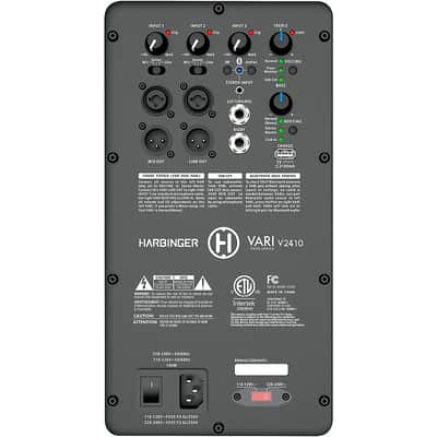 Harbinger VARI V2410 10" 400W 2-Way Powered Loudspeaker - Black Regular image 3